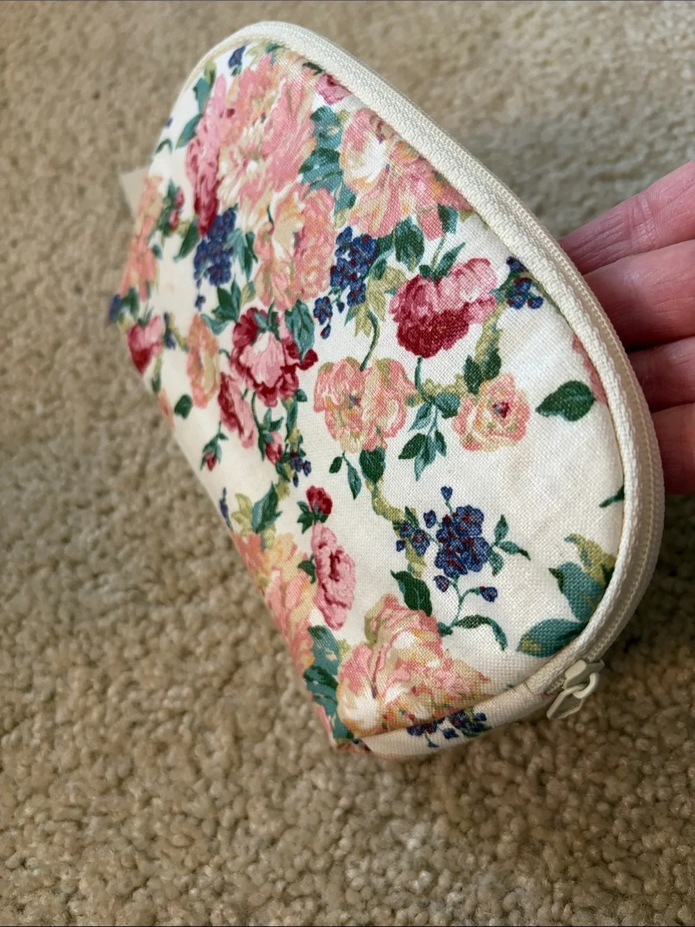 Living Things Floral Print Cosmetic Pouch - NWT